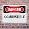Signmission Combustible Danger Sign, Plastic, 10in W x 7in L, 2PK OS-2PACK-DS-P-710-L-2343 - alternate 2